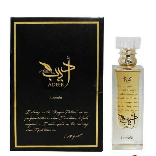 Adeeb Unisex Perfume Warm Spicy Notes with Oud and Amber Fragrance Lattafa
