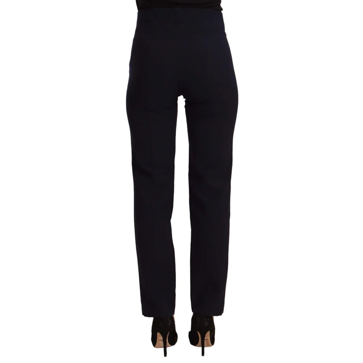 Aglini Trousers Boasting Zipper Closure Style High Waist Dress Flair AGLINI