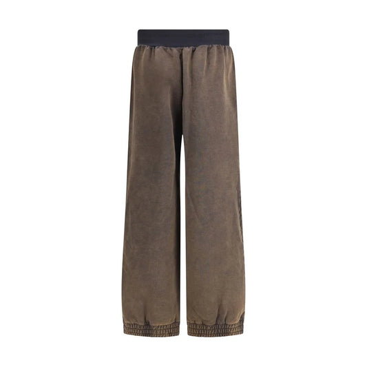 ALAINPAUL Brown Cotton Casual Pants