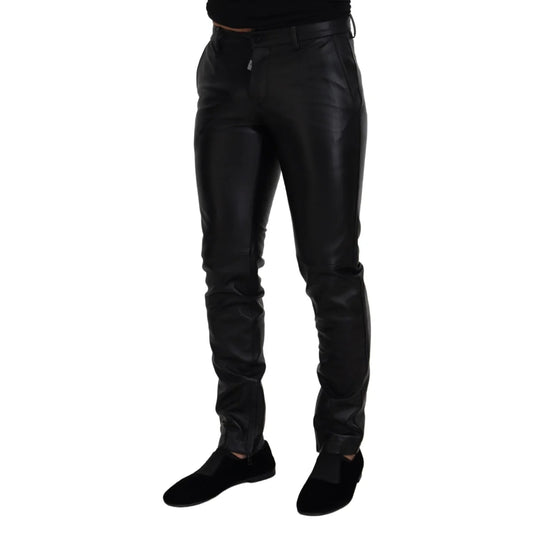 Authentic Dolce Gabbana Black Italian Luxury Pants &