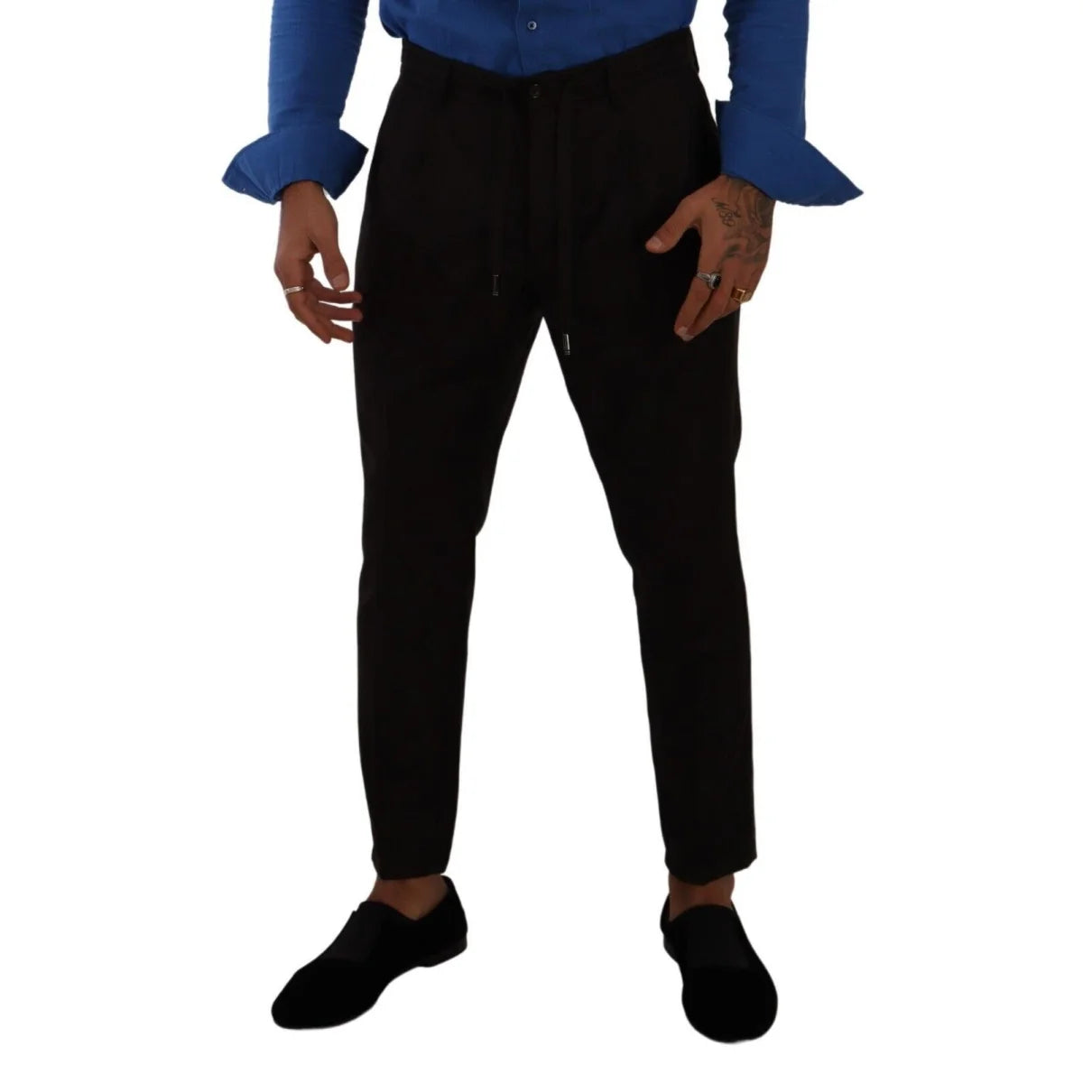 Authentic Dolce Gabbana Burgundy Virgin Wool Joggers &