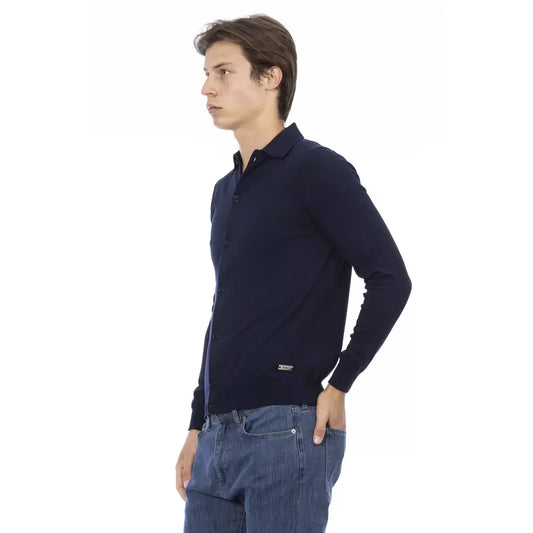 Baldinini Trend Blue Cotton Men Shirt