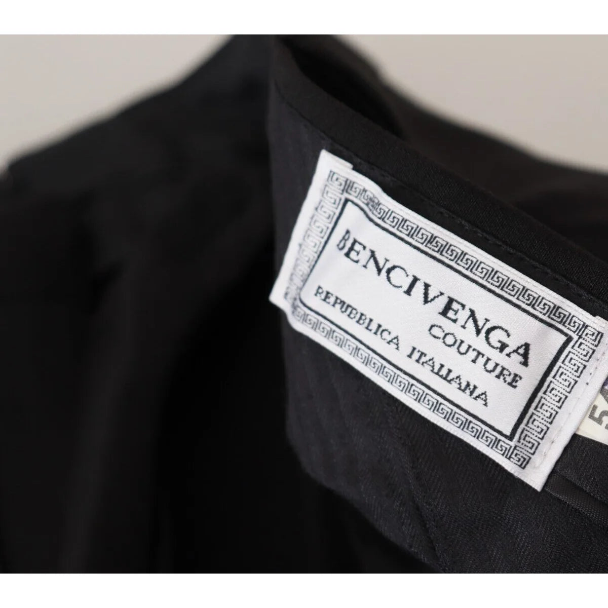 BENCIVENGA Black Straight Fit Men Formal Trousers Pants