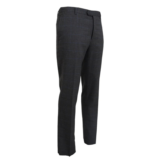 Bencivenga Couture Gray Checkered Checkmate Style Dress Pants BENCIVENGA