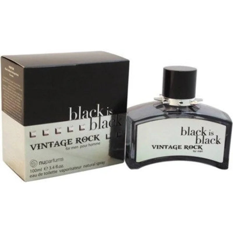 Black Vintage Rock Eau Explosive Citrus Floral Musk Fusion Men’s Cologne Nu Parfums