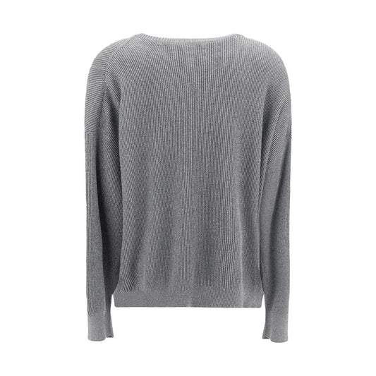 Brunello Cucinelli Gray Cotton Sweatshirt