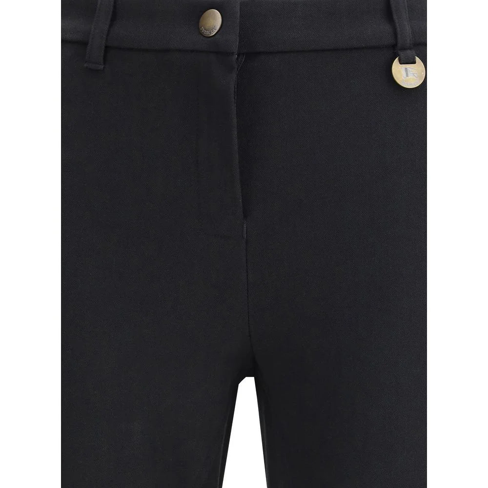 Burberry Black Cotton Casual Pants