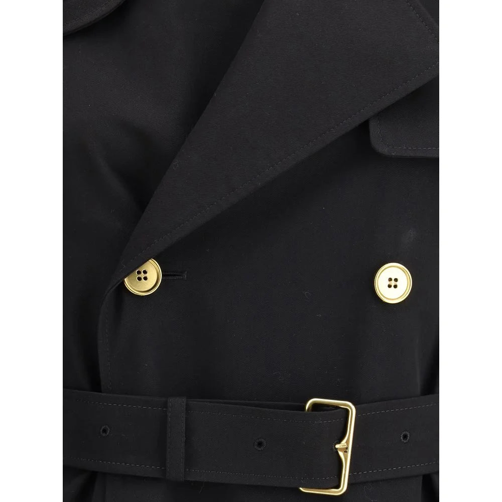 Burberry Black Cotton Coat
