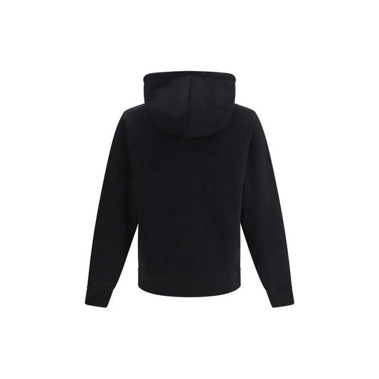 Burberry Black Cotton Hoodie with Softly Relaxed Proportions