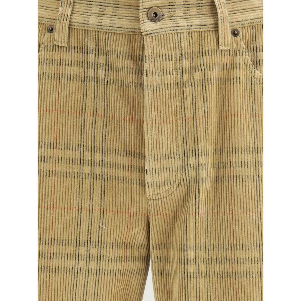 Burberry Brown Cotton Casual Pants