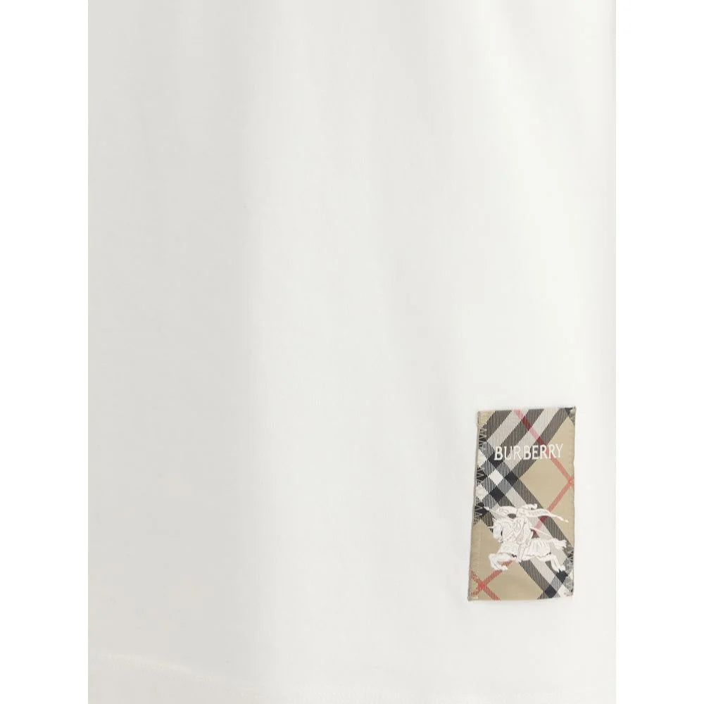 Burberry White Cotton T-Shirt