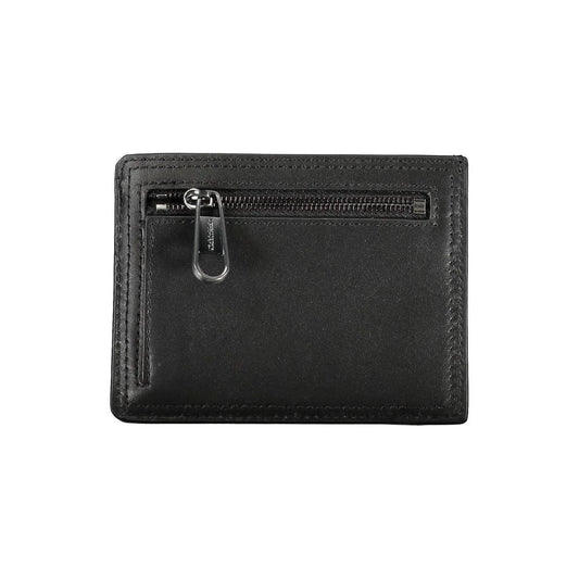 Calvin Klein Black Leather Coin Purse Minimalist Elegance