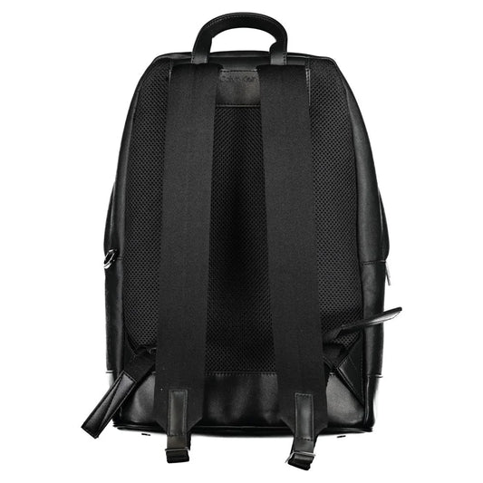 Calvin Klein Black Polyester Backpack with Laptop Compartment