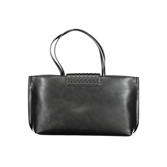 Calvin Klein Black Shoulder Bag with Adjustable Handle and Document Pocket