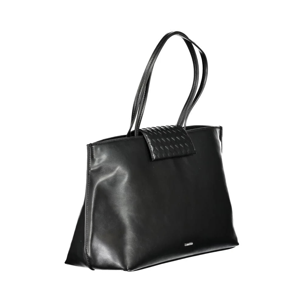 Calvin Klein Black Shoulder Bag with Adjustable Handle and Document Pocket