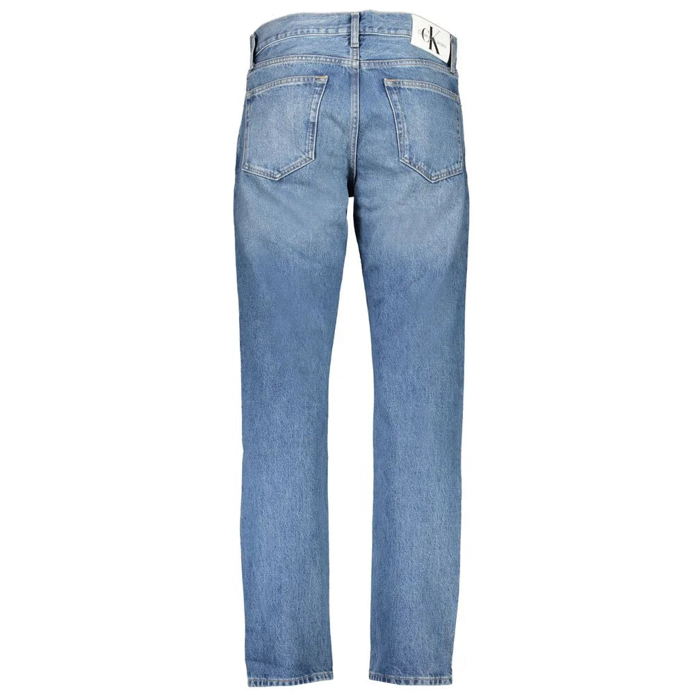 Calvin Klein Blue Cotton Straight-Leg Jeans