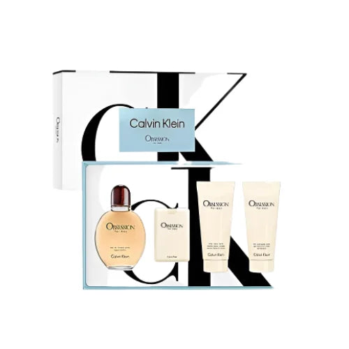 Calvin Klein Obsession Amber Woody Fragrance Gift Set for Men Men’s Sets