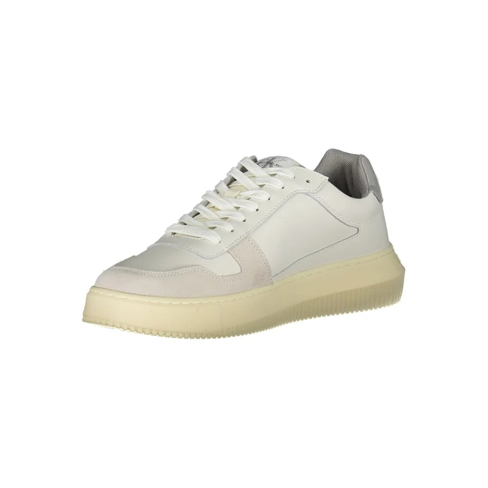 Calvin Klein White Polyester Athletic Sneakers