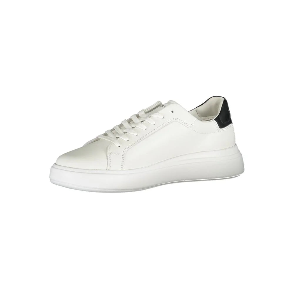 Calvin Klein White Polyester Low Top Sneakers