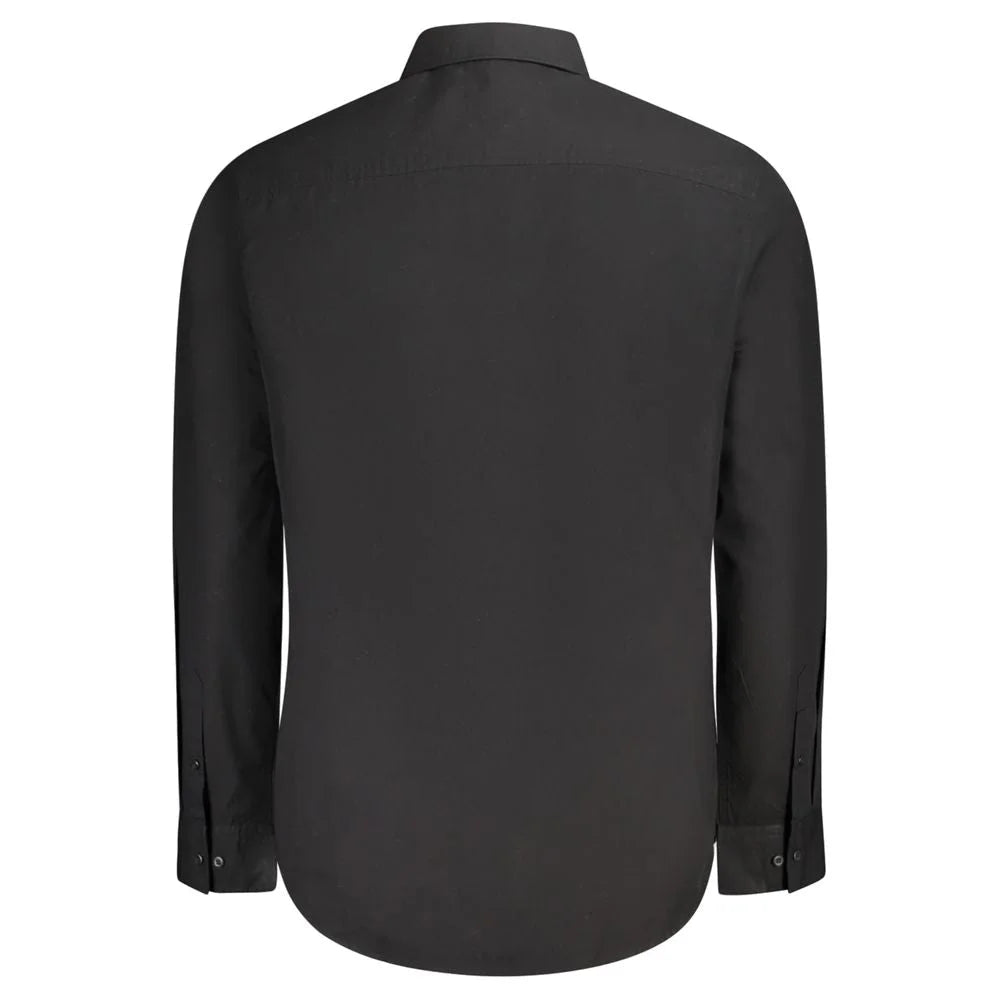 Calvin Klein’s Long Sleeve Shirt in Organic Cotton with Italian Collar Elegance Klein
