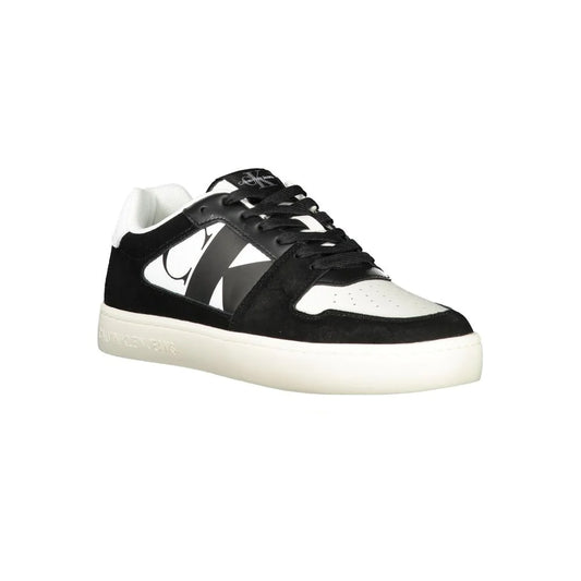 Calvin Klein’s Striking Sneakers White with Bold Black Print Klein