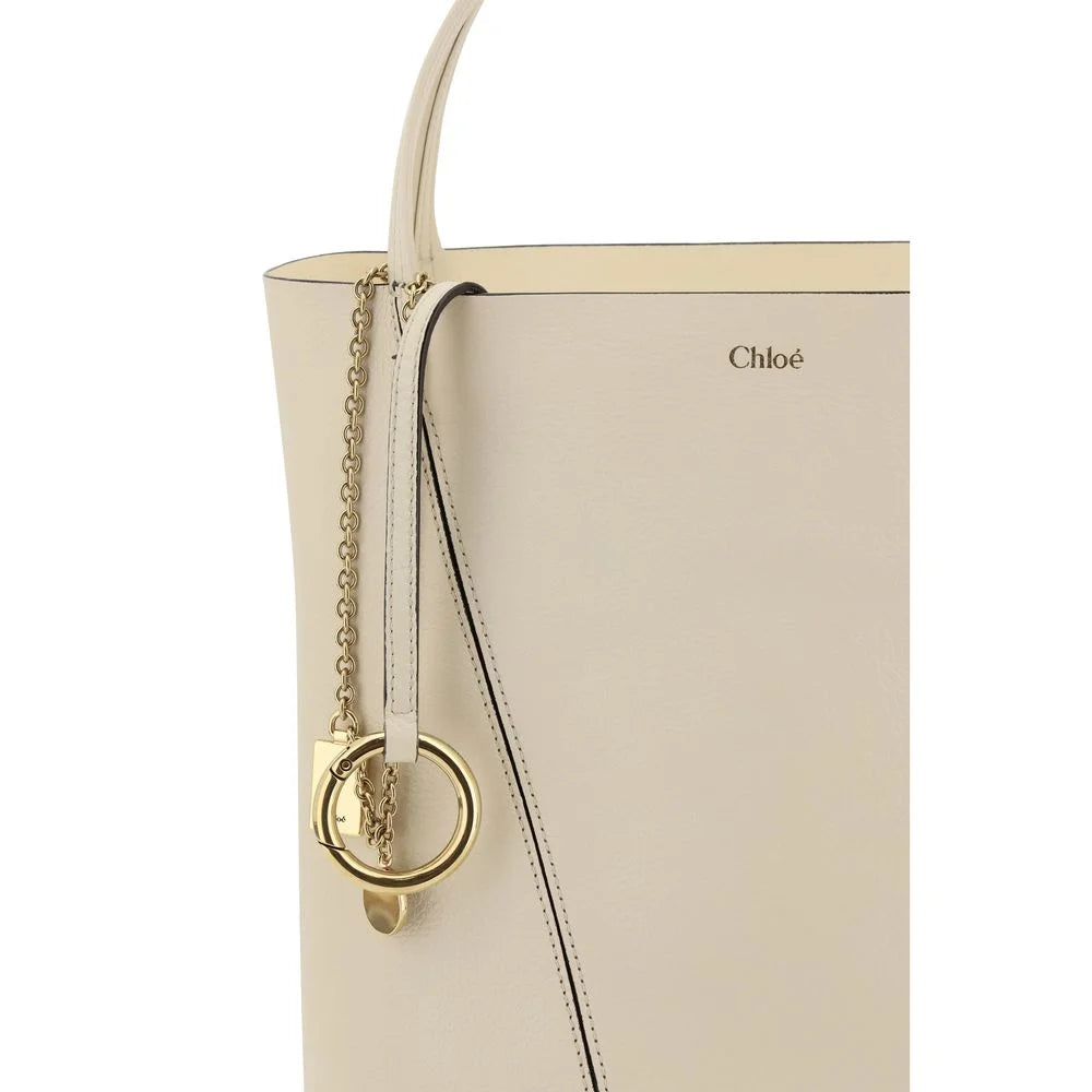 Chloé Leather Spin Shoulder Bag in Grained Calf Bos Taurus