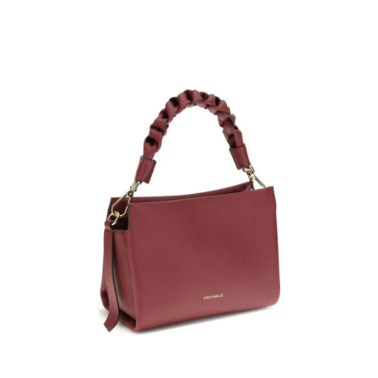 Coccinelle Bordeaux Calf Leather Bos Taurus Handbag