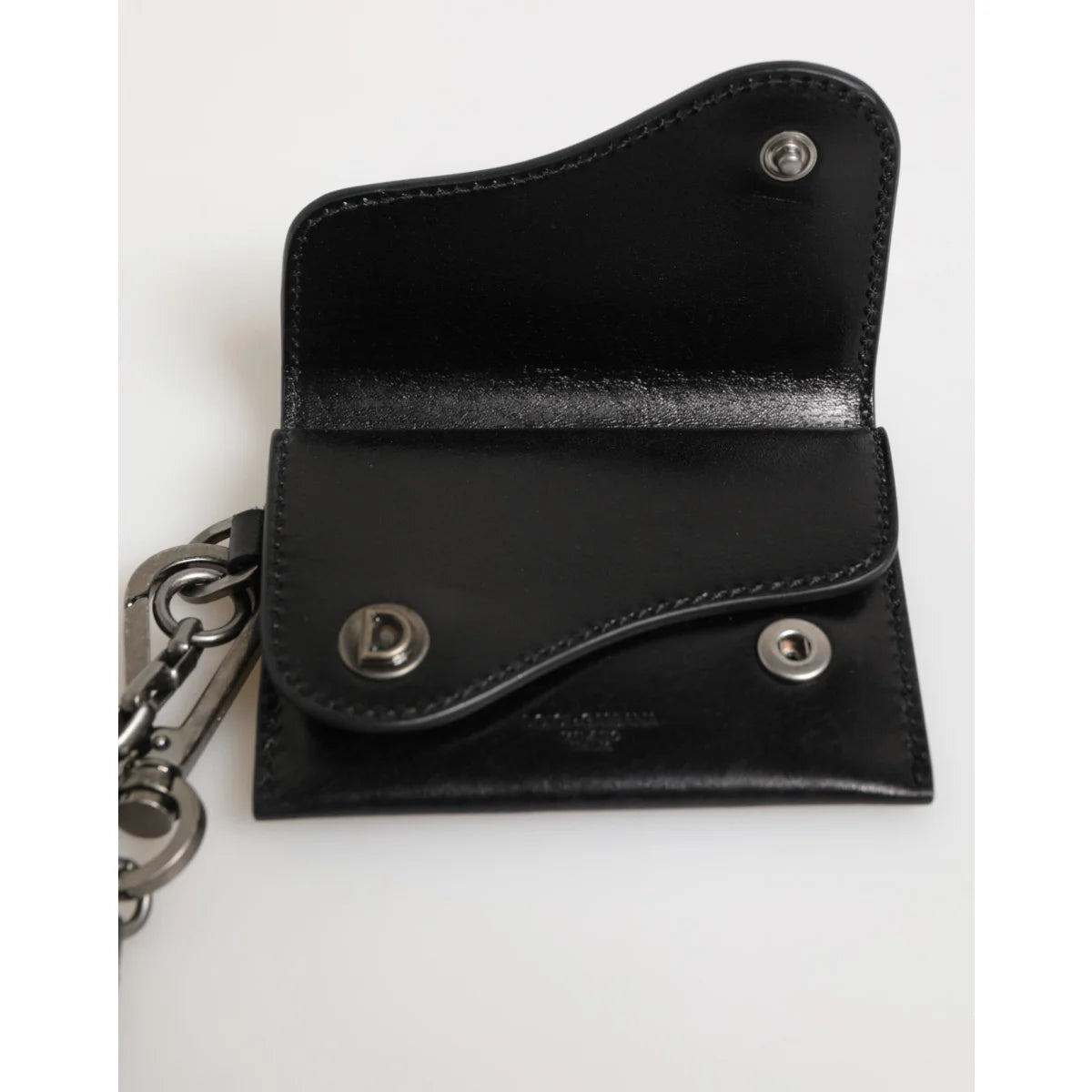 Dolce & Gabbana Black Cavallo Leather Bifold Cardholder Wallet