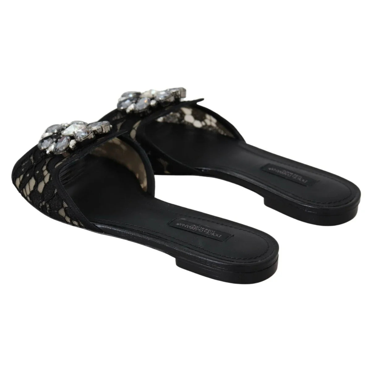 Dolce Gabbana Black Lace Mules Seduction with Taormina &