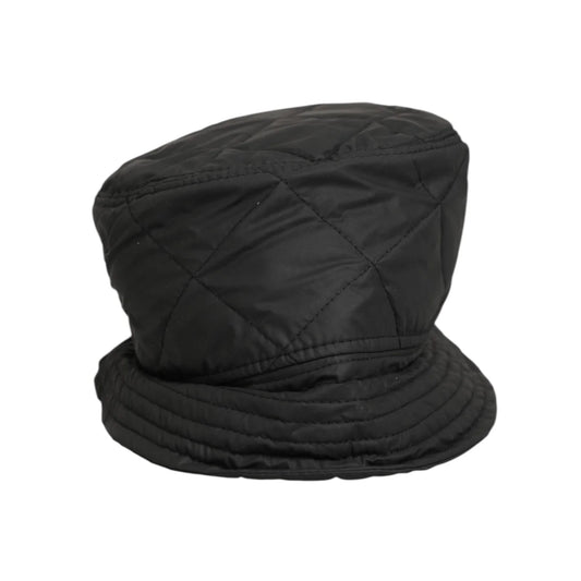 Dolce & Gabbana Black Nylon Bucket Hat Designer Style