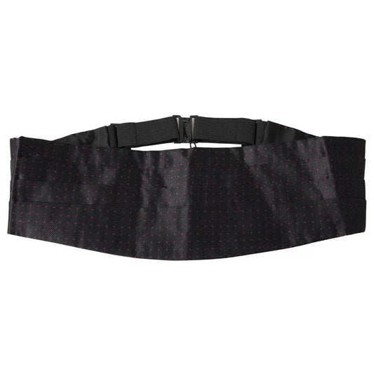 Dolce and Gabbana Black Silk Cummerbund Luxury Italian Accessory &