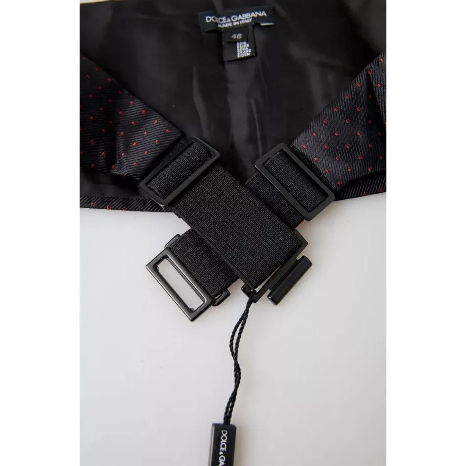 Dolce and Gabbana Black Silk Cummerbund Luxury Italian Accessory &