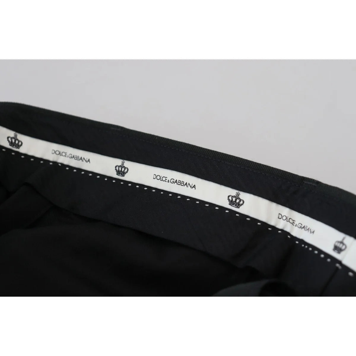 Dolce & Gabbana Black Striped Men Trousers Cotton Pants