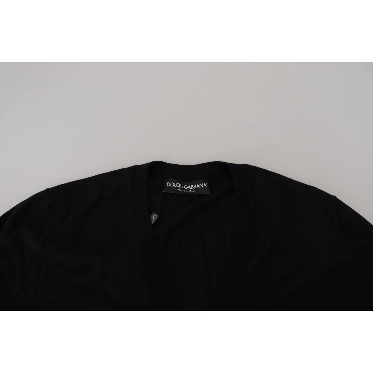 Dolce & Gabbana Black Wool Button Down Cardigan Sweater