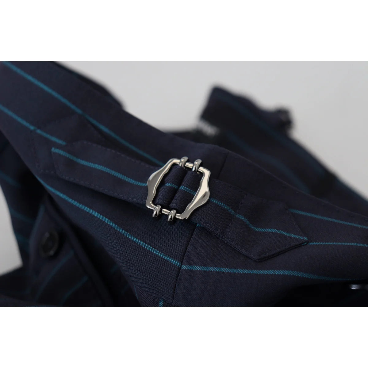 Dolce and Gabbana Blue Striped Men Formal Pants MainLine Collection &