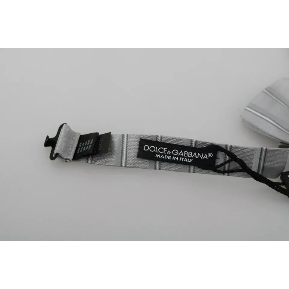 Dolce Gabbana Bow Tie Exclusive Design with Light Gray Lining &