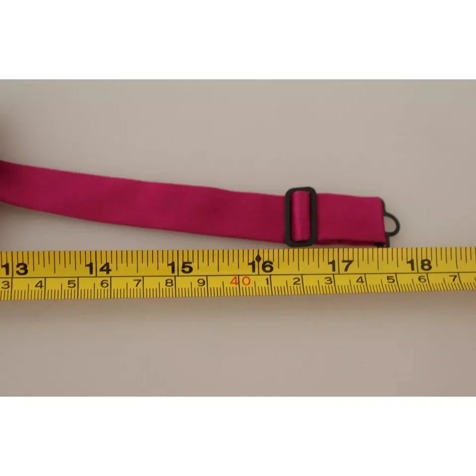 Dolce Gabbana Bow Tie with Metal Clasp Luxury Mens Accessory &