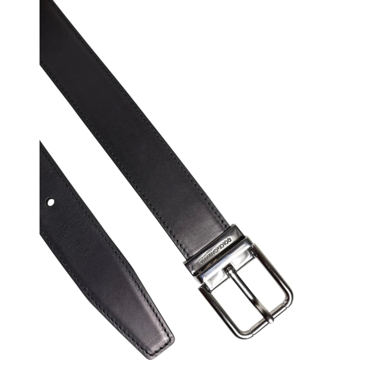 Dolce and Gabbana Calf Leather Belt Style Statement with Metal Buckle &