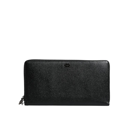 Dolce & Gabbana Continental Wallet Luxurious Leather Zip Around Style