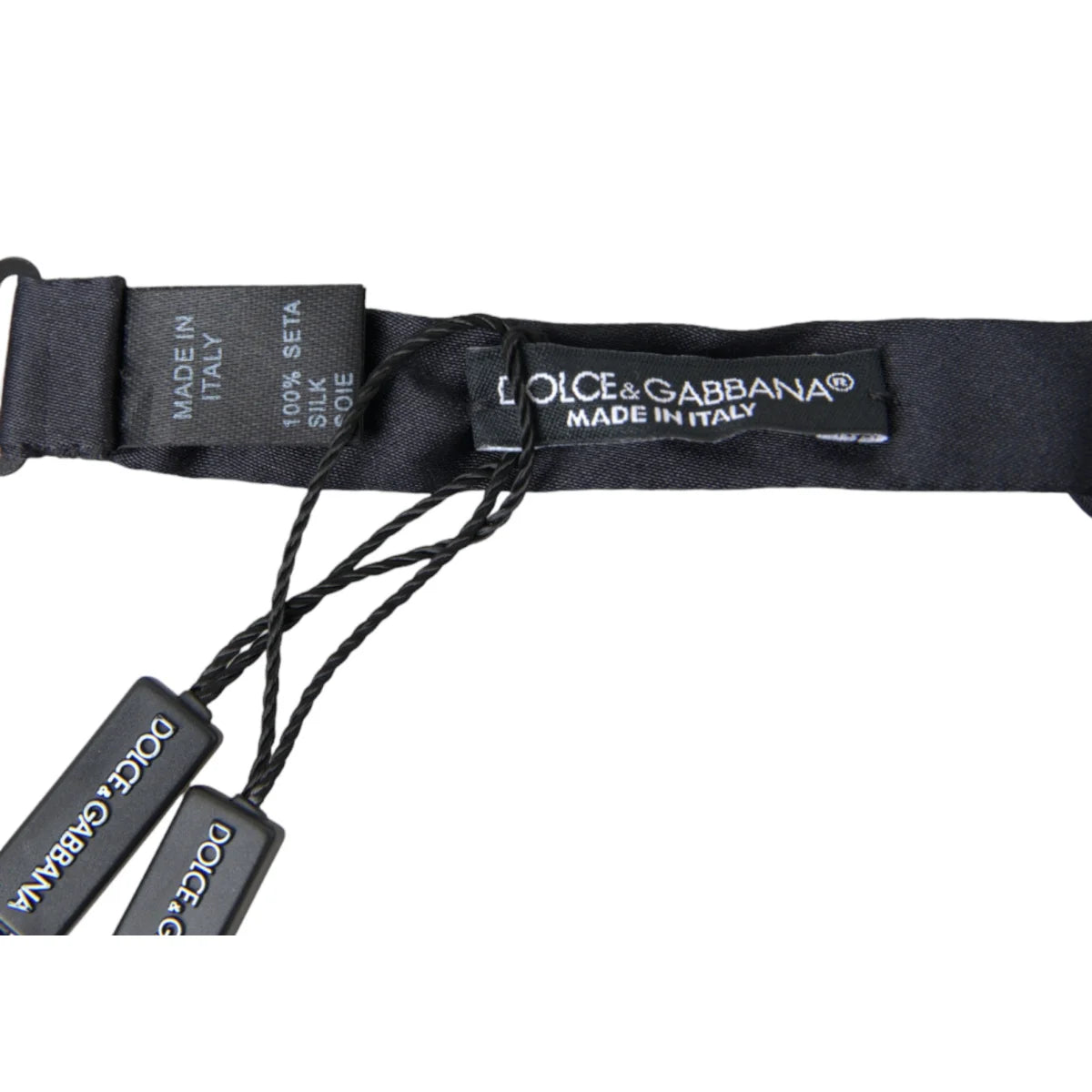 Dolce & Gabbana Dark Blue Bow Tie Luxury Elegance