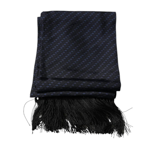 Dolce & Gabbana Dark Blue Silk Wrap Scarf for Men