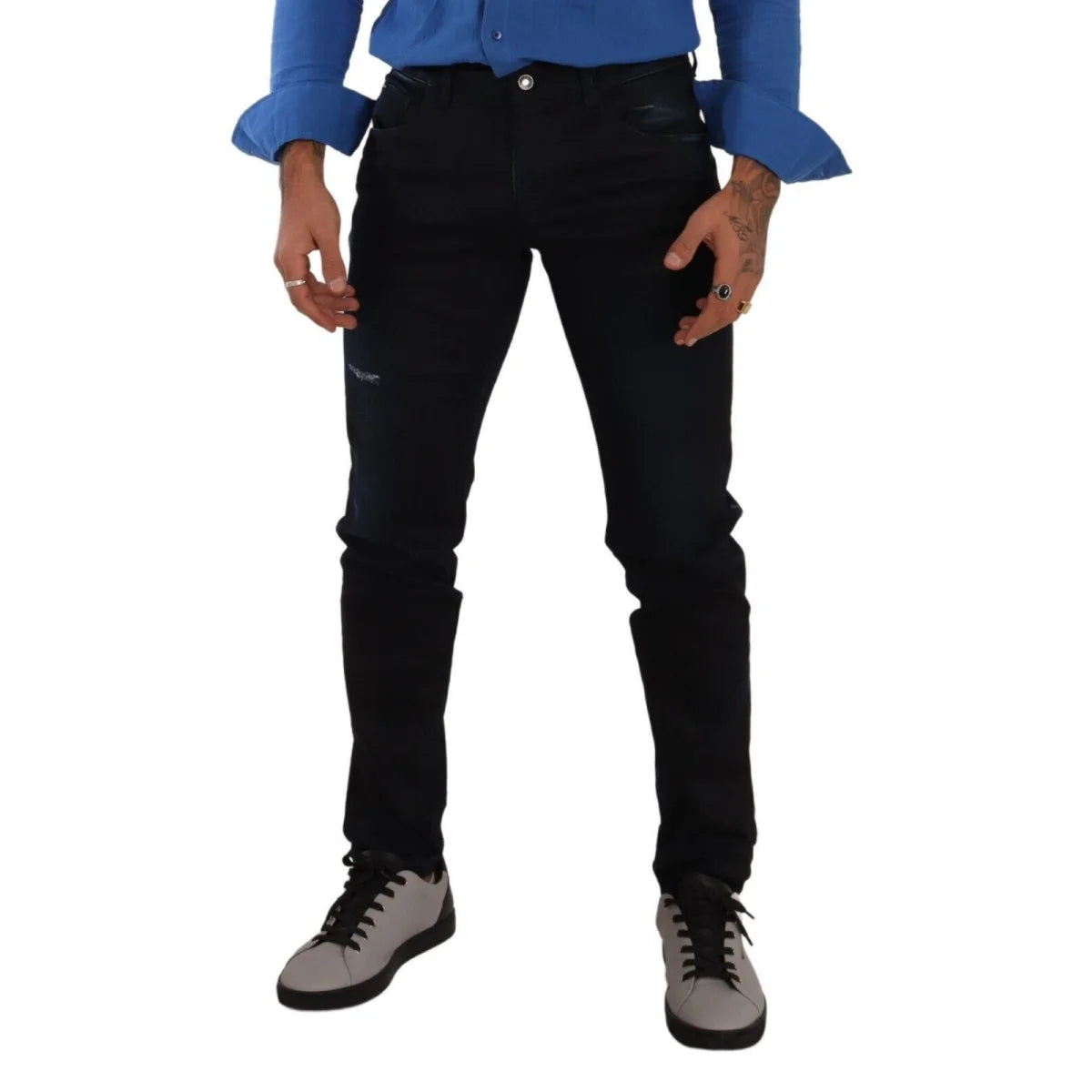 Dolce & Gabbana Dark Blue Skinny Denim Slim Fit Sensation Jeans