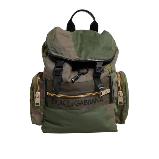 Dolce & Gabbana Drawstring Closure Backpack with Camouflage Design