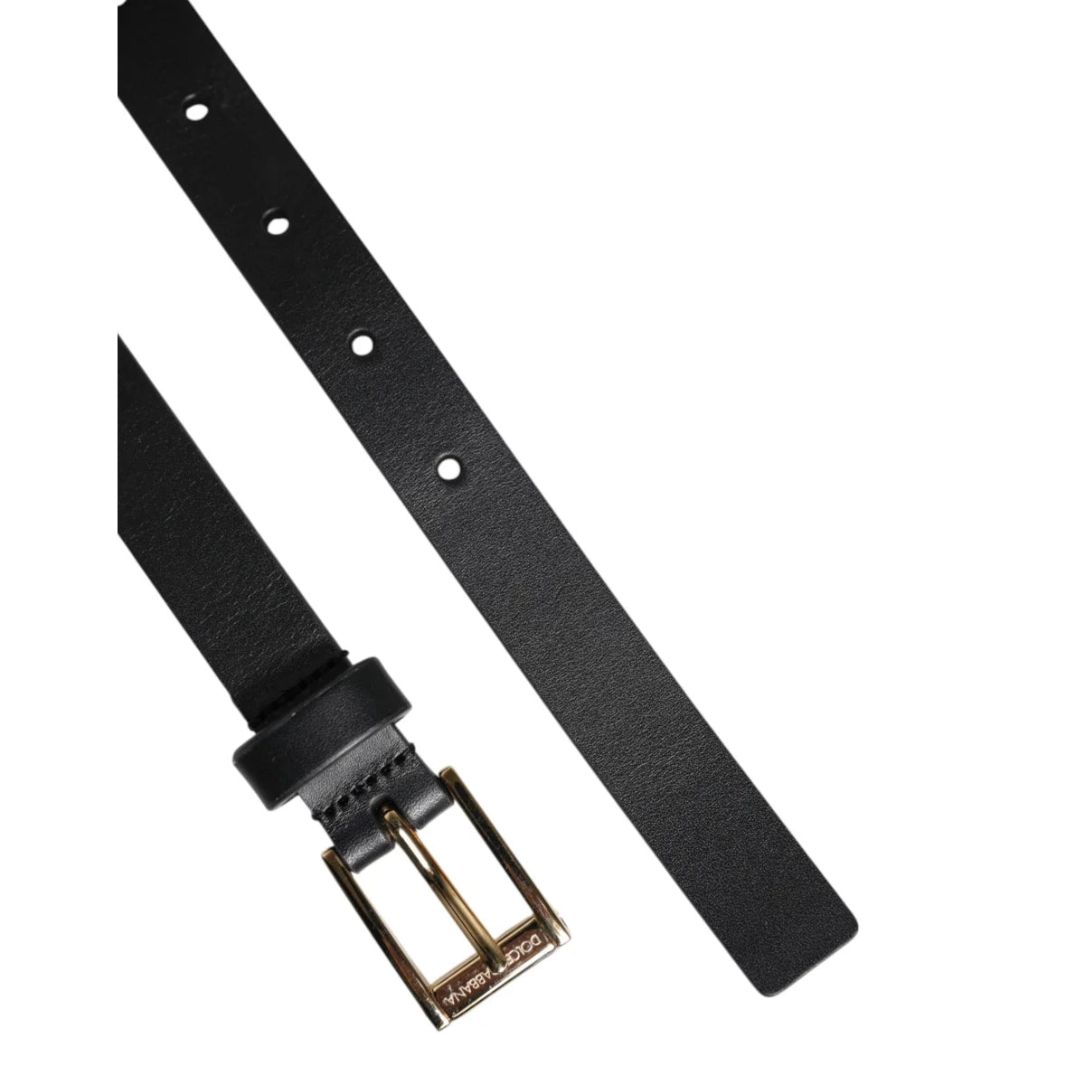 Dolce Gabbana Dress Belt Luxury Leather with Bold Metal Buckle &