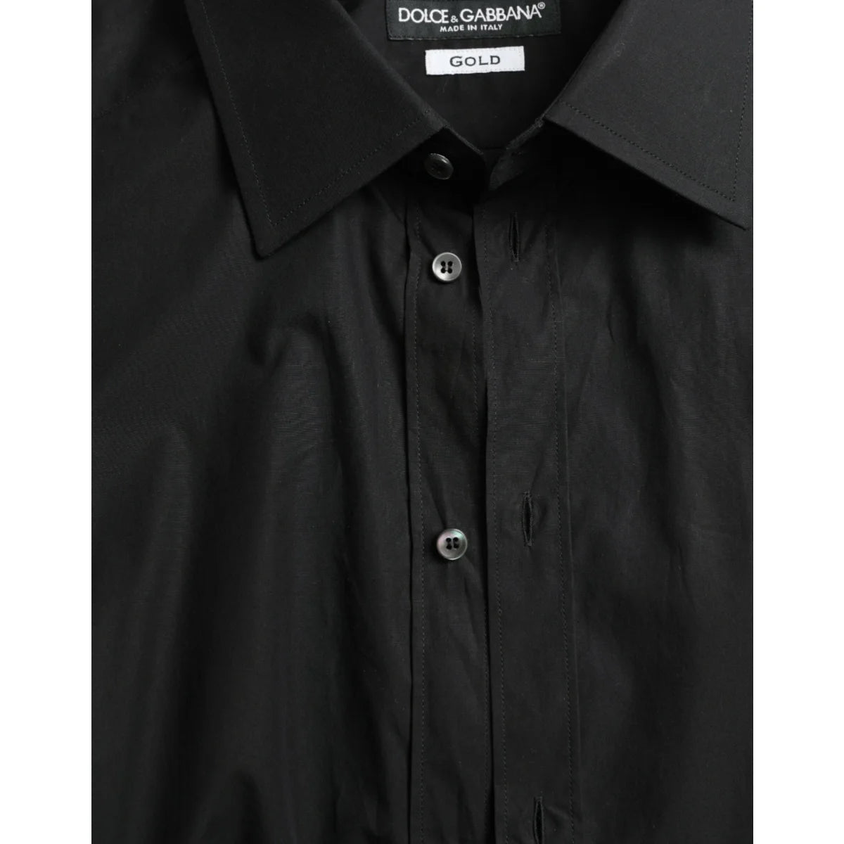 Dolce & Gabbana Gold Dress Shirt in Luxurious Silky Cotton Poplin