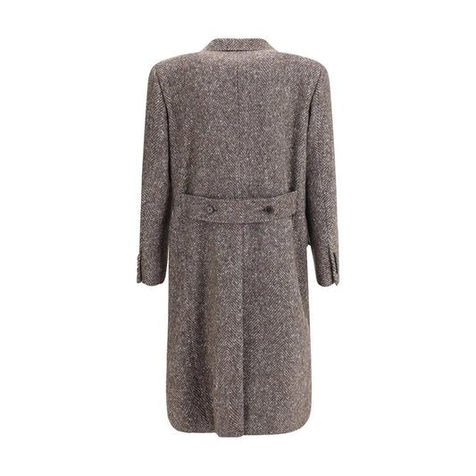 Dolce & Gabbana Gray Fleece Wool Coat