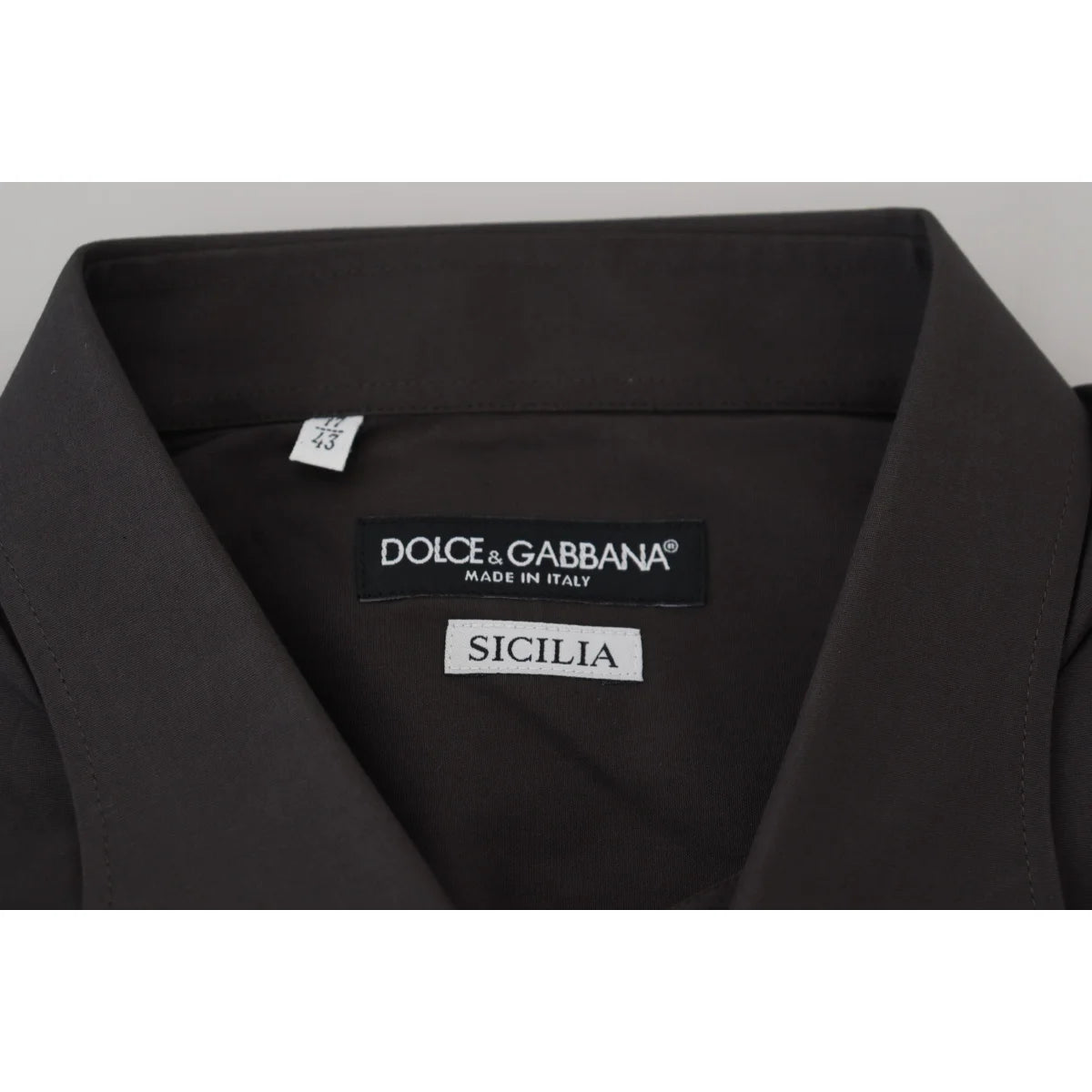 Dolce & Gabbana Gray Sicilia Slim Fit Shirt Authentic and Stylish