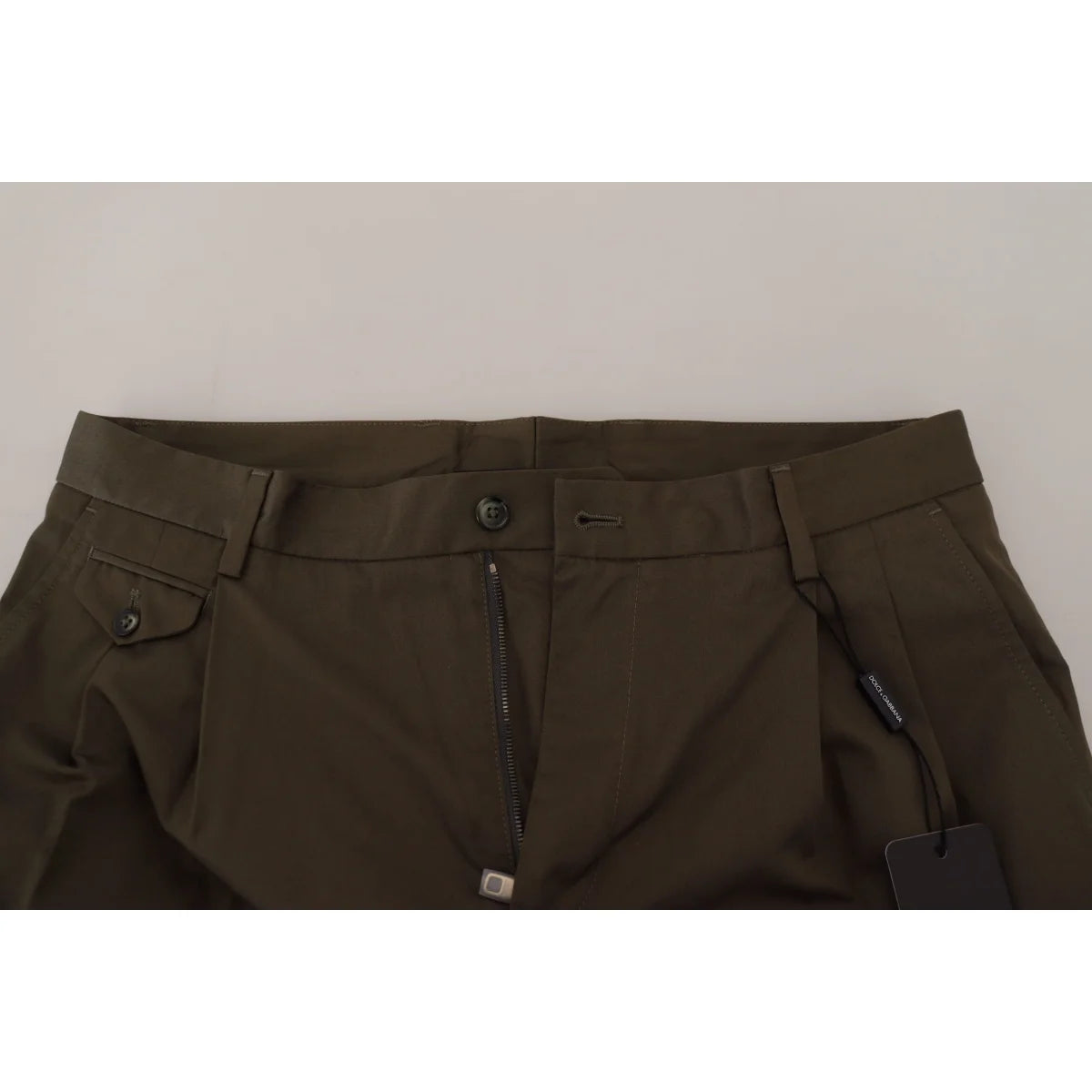 Dolce & Gabbana Green Chinos Cotton Casual Shorts