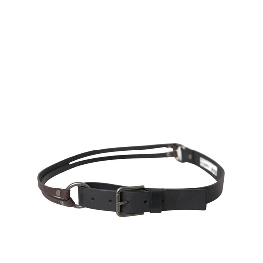Dolce & Gabbana High-Quality Leather Belt with Metal Buckle Closure