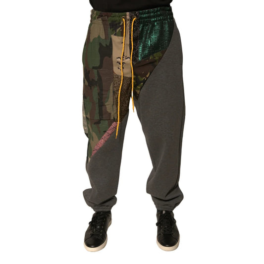 Dolce Gabbana Jogger Pants Bold Camo Style for Men &